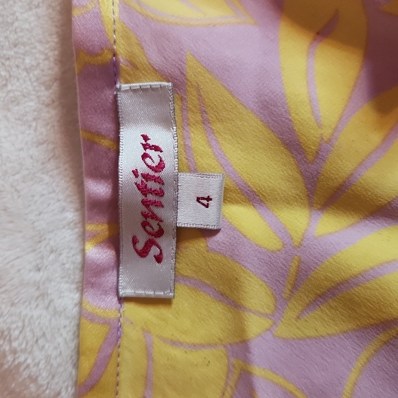 Sentier lilac and yellow floral print skirt - Picture 4 of 8